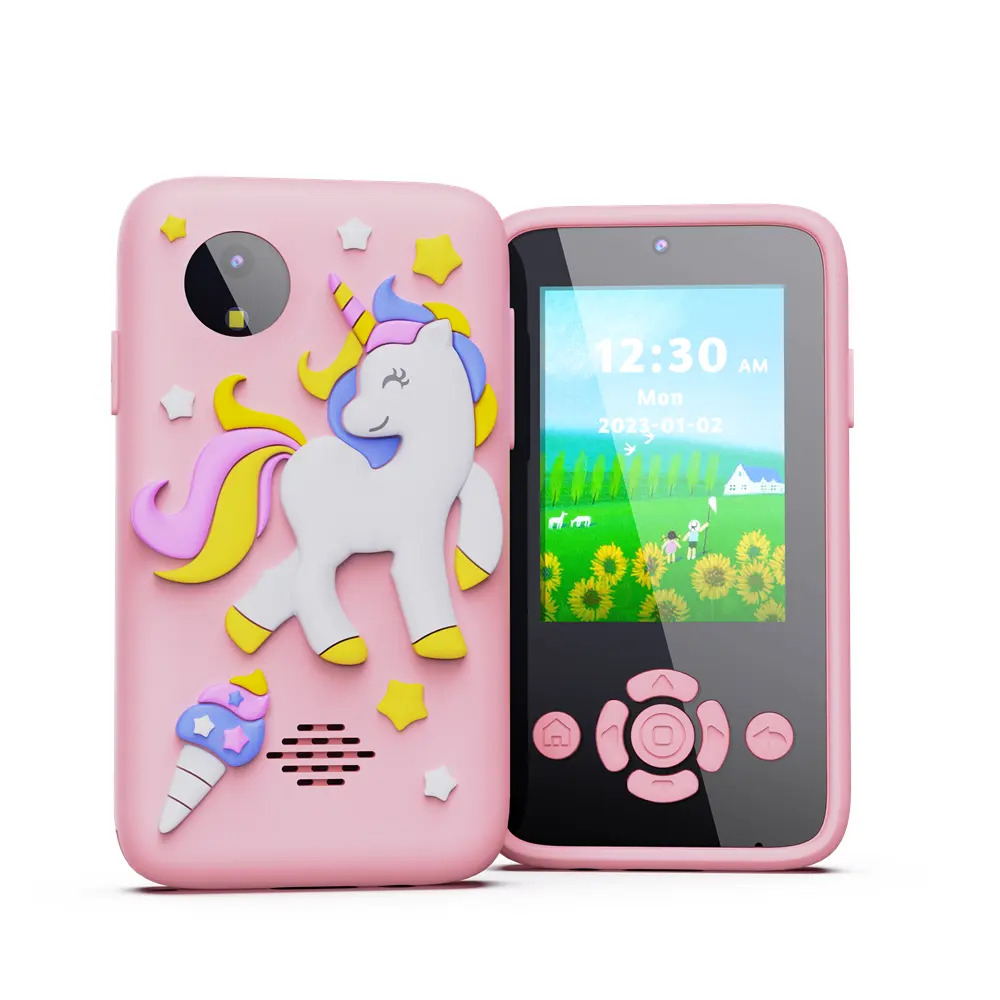 Minikleines niedliches rosa blaues elektronisches Spielzeug Smart Mobile Phone mit Kamera für Kinder Kinderspielzeug Foto-Handy