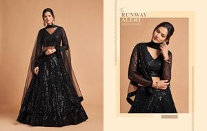 Preciosa red suave con bordado de lentejuelas Lehenga Choli fabricante y proveedor de Surat a la tarifa más baja - Product Image 3