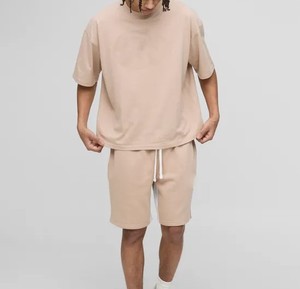 Algodón/poliéster de alta calidad cuello redondo manga corta ajuste holgado Color sólido uso al aire libre entrenamiento deportes y gimnasio desgaste transpirable - Product Image 3