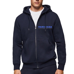 Heavyweight French Terry Zipup Hoodies 100% Cotton 330gsm Full Zipper Winter Custom Men Regular Fit Zip Hoodie - Product Image 1