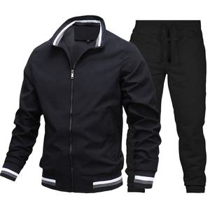 Survêtement personnalisé avec logo, polyester, fermeture éclair intégrale, vêtements de sport décontractés, survêtement de sport pour hommes - Product Image 4