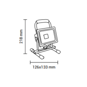 Proiettore LED portatile ricaricabile da 10 Watt con alloggiamento in alluminio luce fredda 6000K per situazioni di emergenza - Product Image 2