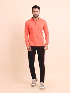 Polo de golf para hombre de alta calidad al por mayor logotipo personalizable pieza completa sublimación impresión manga larga - Product Image 5