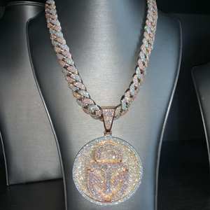 Diamond <b>Tester</b> VVS Moissanite & 925 Sterling Silver Hip Hop Jewelry Alphabetic Letter Pendants Ice Out Design with Charms - Product Image 1