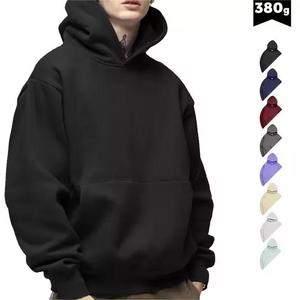 500แกรมเสื้อฮู้ดผ้าคอตตอนโอเวอร์ไซส์สำหรับผู้ชายเสื้อมีฮู้ดผ้าบ็อกซี่โอเวอร์ไซส์ออกแบบโลโก้ได้ตามต้องการ - Product Image 4