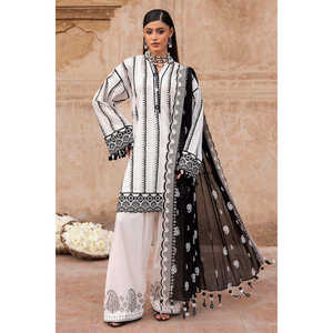 Traje de 3 piezas para mujer con estampado de laca, dupatta bordada con estampado de laca y pantalón estampado DN-62025 - Product Image 1