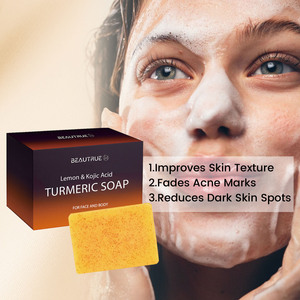 Approvisionnement d'usine Curcuma <span class=keywords><strong>Savon</strong></span> à l'acide kojique Barre de beauté éclaircissante biologique Teint radieux Doux Nettoyant Hydratant Soins de la <span class=keywords><strong>peau</strong></span> - Product Image 3