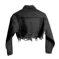 Kivotech-Chaqueta vaquera corta para mujer, ropa informal ajustada ligera con bolsillos elásticos para Otoño/Invierno