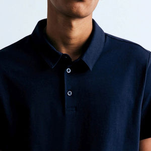 Buena calidad de alta calidad de los hombres para la camisa transpirable de secado rápido suave al tacto cómodo de punto de manga corta Casual Color sólido - Product Image 6