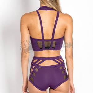 Vêtements de pole dance extensibles pour femmes et filles Ensemble de vêtements de sport de couleur personnalisée comprenant un haut et un bas pour l'entraînement ou les performances - Product Image 4