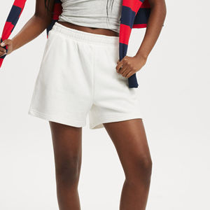 Customised 100% cotton <b>Women's</b> <b>Shorts</b> custom printed logo with side pockets solid <b>white</b> colour streetwear <b>Shorts</b> for <b>womens</b> - Product Image 5