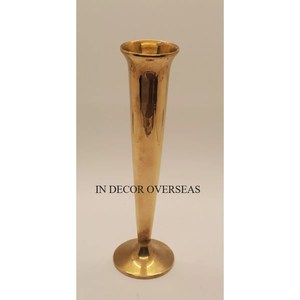 Motif à la mode arrivée Look attrayant plaqué or qualité supérieure aluminium coulé trompette Vase accessoires de décoration de mariage - Product Image 6