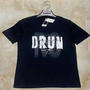 Vêtements en gros Stock d'été 100% coton tricoté T-shirts à manches courtes pour hommes imprimés unis 180g Respirant Écologique - Product Image 2