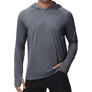 Camiseta Unisex con Capucha, Manga Larga, Protección Solar UPF 50, Antibacteriana, 180g, Impresión por Sublimación, para Pesca, Senderismo, Correr, Natación - 100% - Product Image 4