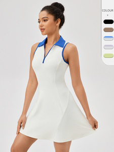 Tennis Dress Quick-drying Zipper Sportswear Workout Sports Gym Clothes Fitness <b>Skirt</b> Women - Product Image 5