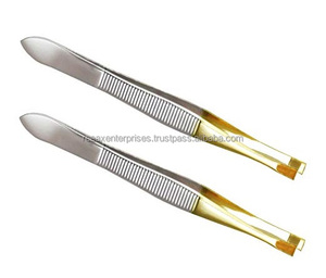 Herramienta de Cuidado de Belleza, Pinzas para Cejas de Acero Inoxidable con Punta Inclinada, Calidad Grado A+ - Product Image 5