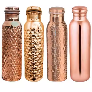 Nouveauté Bouteille d'eau potable directe unisexe de qualité supérieure en cuivre pur très poli avec isolation pour la cuisine - Product Image 4