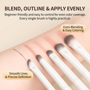 Juego de 12 brochas de maquillaje para ojos, pelo sintético, mango de plástico, con estuche gratis para difuminar sombras de ojos y aplicar delineador. - Product Image 4
