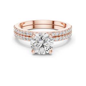 Bague en diamant de laboratoire rond brillant de 1,87 carat pour femme, clarté VVS-VS EF, or 18 carats, 14 carats, 10 carats et argent 925, moissanite et or - Product Image 1