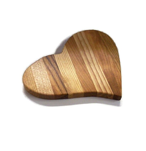 Heart <b>shaped</b> Housewarming Gifts Wood Cutting Board 2 Pieces New Crafts Shiny Polished Wood Chopping Board - Product Image 4