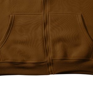 Sweat-shirts pour hommes unis avec fermeture éclair, grandes tailles, sweats à capuche d'hiver verts pour hommes - Product Image 5
