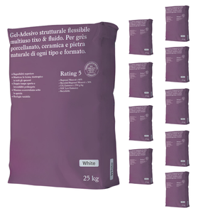 Gel Adhesivo Estructural Flexible Blanco, Paquete de 25 kg con 10 Bolsas para Tejas - Product Image 1