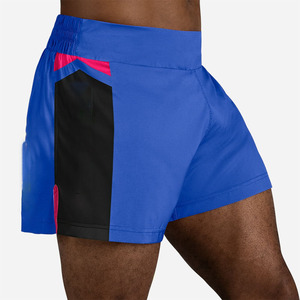 Pantalones cortos de entrenamiento de color azul real para hombre Pantalones cortos atléticos de alto rendimiento para hombres con gráfico lateral sublimado - Product Image 5