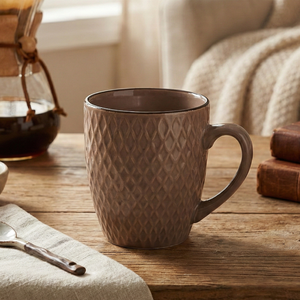 Tazas de Café de Cerámica con Diseño de Tonos Tierra, Capacidad de 200 ml, Aptas para Lavavajillas y Microondas, Material de Arcilla para Uso en el Trabajo y en el Hogar, Juego de 4 - Product Image 3