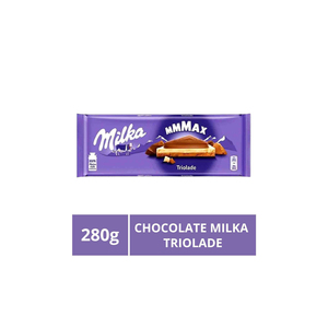 Para Milka Triple Choco Crunch 100g Barra sólida con tres tipos de chocolate para textura extra crujiente Candy Biscuit Jam Nut - Product Image 3