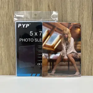 5x7 Photo Sleeves Crystal Clear Archival Plastic Soft Sleeves Polypropylene Poly Bags For Photo Printed