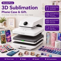 Presse à sublimation 3D Wonderpress Xtool pour coques de téléphone, mugs, gobelets, touches de clavier, production de cadeaux personnalisés