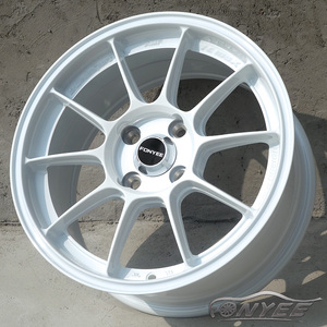 Fonyee blanc 15 17 18 pouces 4x100 5x11 2/113.1/114.3/100 multi-rayons <span class=keywords><strong>4</strong></span> 5 trous Huecos Mag aluminium Auto Rines <span class=keywords><strong>jantes</strong></span> de voiture - Product Image 3