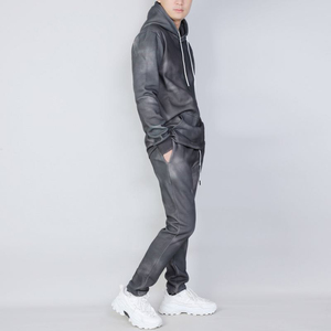 High Quality <b>Men's</b> <b>Dark</b> <b>Grey</b> Tie-Dye Tracksuit Hooded Sweat <b>Hoodie</b> and Skinny Trousers Branded Winter Wear - Product Image 3