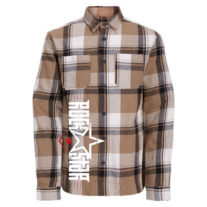 Camisa de Franela Extra Grande para Hombre, de Algodón y Fibra de Bambú, Gruesa, de Color Sólido, Servicio OEM Personalizado - Product Image 1