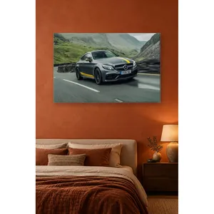 เฟดา เกรย์ เมอร์เซเดส-เอเอ็มจี คูเป้บนถนนกรีน วัลเล่ย์ ภาพพิมพ์บนผ้าใบ - Product Image 2