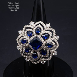 Fine Jewelry <b>Ring</b> Solid Silver Band <b>Rings</b> Blue Zircon Manufacture Customized Gold Plated Jewelry Accessories <b>Ring</b> Christmas Gift - Product Image 1