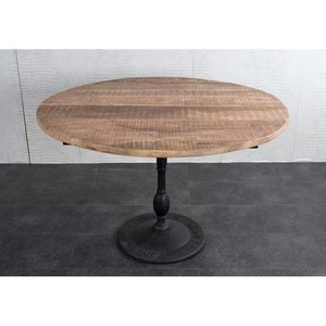 Table à manger industrielle moderne en fer et bois avec un design élégant, durable et imperméable pour l'atelier et la maison - Product Image 6