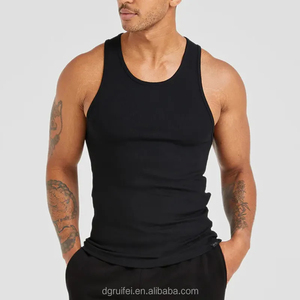 Wholesale Custom <b>Men's</b> Cotton <b>White</b> Seamless Gym Tank Tops <b>Vest</b> Breathable Fitness Bodybuilding Undershirt - Product Image 5