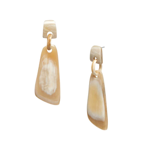 Meilleure qualité 100% naturel écologique sud-africain corne de boeuf lustre boucles d'oreilles faites à la main en Inde pour les femmes et les filles - Product Image 4