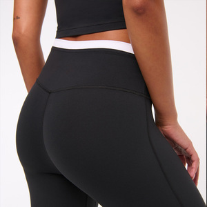 Legging de sport pour femme avec logo personnalisé, effet froncé aux fesses, taille haute, pour la gym, le fitness et le yoga - Product Image 6