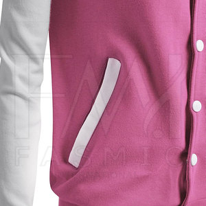 Fashionable Women's Sports Jacket with 100% Woolen <b>Fabric</b> New Style Letterman Style Knitted Woven with Pocket - Product Image 5