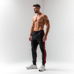 Obtenez des vêtements de sport personnalisés pour hommes, pantalons de jogging unis pour l'entraînement et la remise en forme, survêtements personnalisés pour hommes - Product Image 4