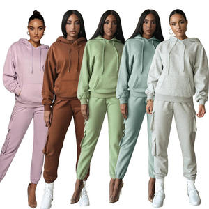 Gran oferta, recién llegados, trajes atléticos para correr para mujer, chándal Unisex, Sudadera con capucha de 2 piezas, conjuntos de chándal para mujer - Product Image 1