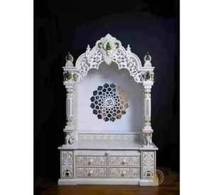 Arches de portail de temple en marbre blanc exquis très demandées, élégance intemporelle, design moderne fait main, durable et anti-corrosion - Product Image 1