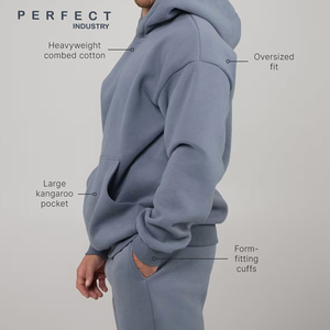 Sudaderas con capucha de calidad superior para hombre Heavyweight 100% algodón Plain Essential Oversize Hoodies streetwear sudaderas con capucha con logotipo personalizado - Product Image 2