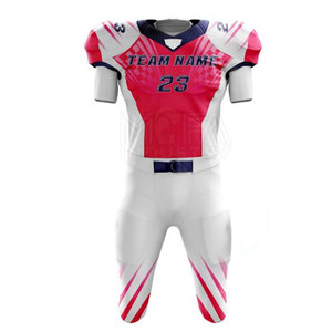 ชุดยูนิฟอร์มอเมริกันฟุตบอลแขนสั้น ระบายอากาศได้ดี ผลิตจากโพลีเอสเตอร์ 100% ปรับแต่งได้ตามต้องการ ออกแบบเองได้ - Product Image 1