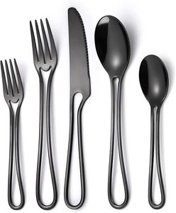 Juego de Cubiertos de Acero Inoxidable de Lujo Hechos a Mano en India, Cuchillo, Tenedor y Cuchara de Plata, Estilo Occidental para Restaurante - Product Image 4