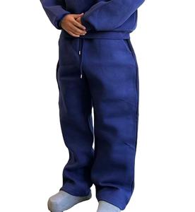 PRO ENTERPRISES Ensemble de survêtement surdimensionné décontracté d'hiver pour hommes 100% polyester tricoté 500gsm lourd OEM Logo personnalisé avant - Product Image 6