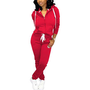 Customized Logo Women's <b>Plus</b> <b>Size</b> Offstage Tracksuit Oversize Hoodie Sweatshirt and Warm Fleece Cotton Poly <b>Pant</b> <b>2</b>-<b>Piece</b> <b>Set</b> - Product Image 3