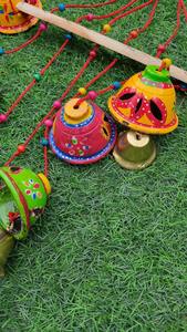 Campana de Viento Artesanal Multicolor con Cuentas, Campana de Viento Boho para Decoración del Hogar, Campana Colgante para Jardín, Interior y Exterior - Product Image 3